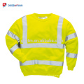 Hallo Viz Vollfarbe Crew Safety Sweatshirt Warm Reflektierende Streifen Herren Arbeitskleidung Jumper Sweat Top